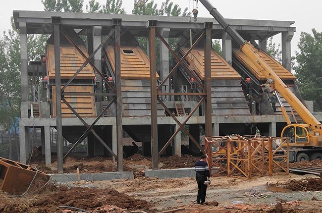 河南駐馬店隆鑫建材項目建設現場