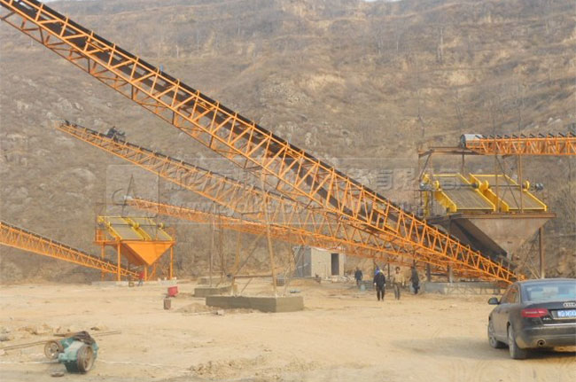 四川時產500噸石子生產線現場 四川時產500噸石子生產線現場