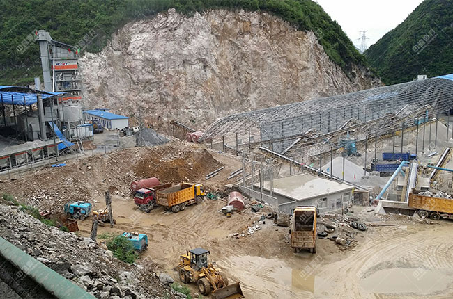 貴州六盤水立志砂石公司時產(chǎn)800噸砂石生產(chǎn)線展示圖2
