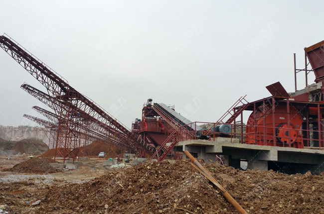 江西高安塘里采石場時產500噸石料生產線