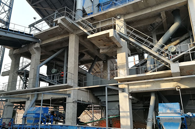 江蘇徐州龍山水泥時(shí)產(chǎn)200噸制砂樓