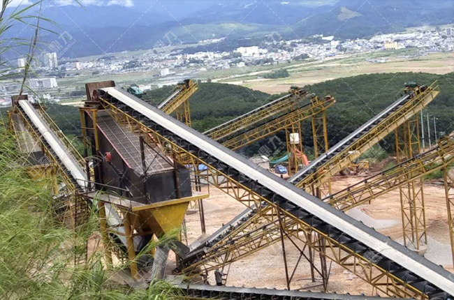 云南臨滄市孟定鎮時產300噸石子生產線